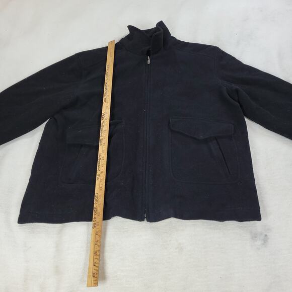 VTG Columbia Jacket Coat Mens Size XXL Black Wool Blend Zip Chore Winter Cold - Picture 12 of 16